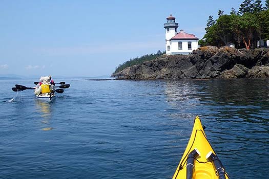 Kayaking off of Lime Kiln Point, San Juan Island.