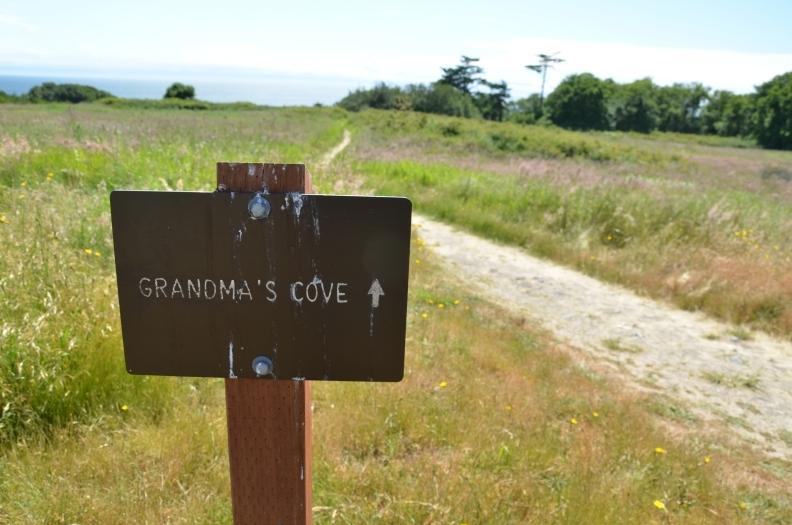 Sign to Grandmas Cove , American Camp , San Juan Island. Image courtesy of Intrepidor.com