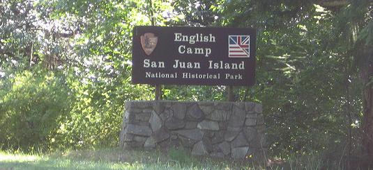 Sign for British Camp , San Juan Island