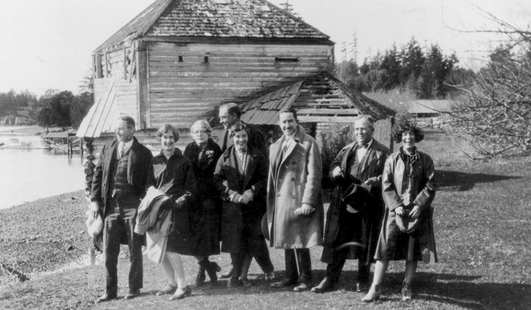 Unknown individuals from Roche Harbor at English Camp. Photo courtesy of Roche Harbor