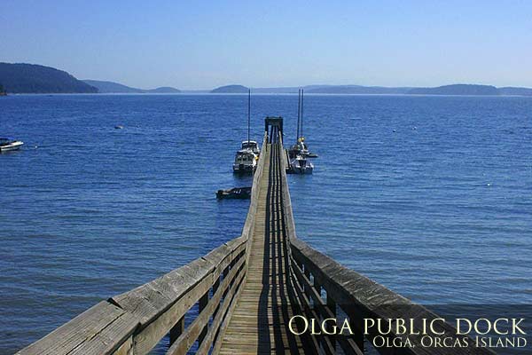 The public dock at Olga Village, Orcas Island