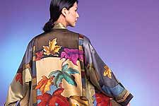 A hand-painted silk design from San Juan Silk.