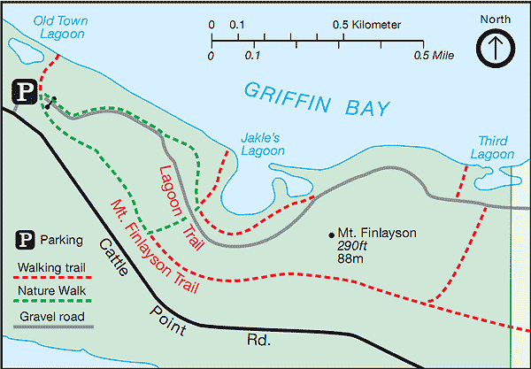 Jakles Lagoon self-guided natural trail map