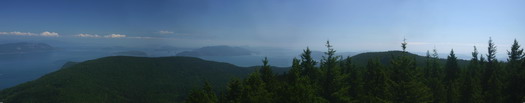 The view from atop Mount Constitution, Moran State Park.