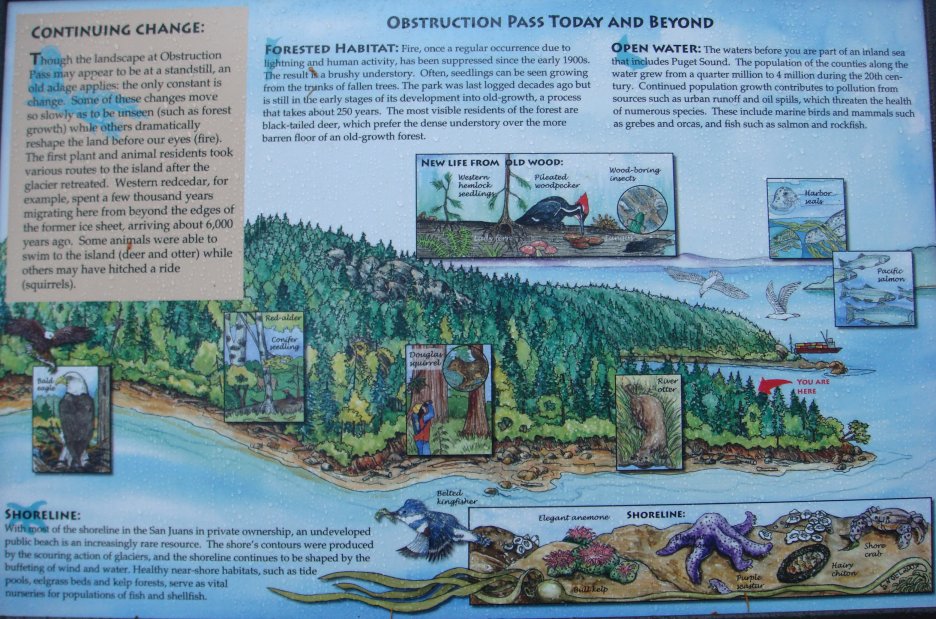 Obstruction Pass State Park interpretive display