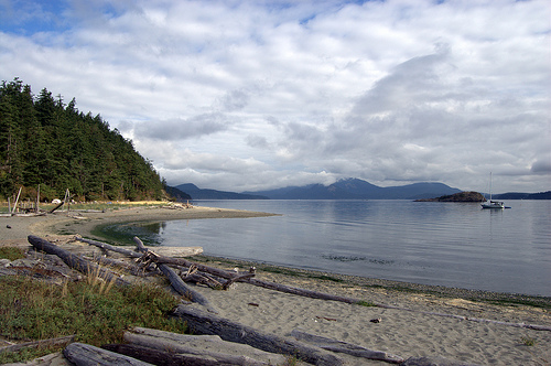 A picturesque day on Lopez Island. Taken from Spencer Spit State Park